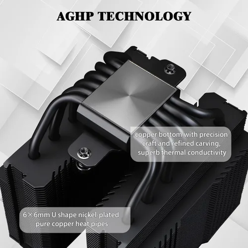 Miniatura 2 de Thermalright Peerless Assassin 120 MINI - Enfriador de aire negro para CPU, 6 tubos de calor, con ventiladores TL-D12B PWM, enfriador de PC