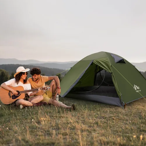 Miniatura 8 de Night Cat 2-Persons Backpacking Tent: Waterproof Lightweight Camping Tent for Two People Hiking Outdoor Mountain with Aluminum Poles and Rainfly