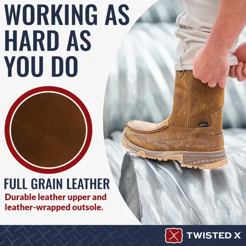 Miniatura 3 de Twisted X - Botas de trabajo para hombre de 11.0in con tecnología CellStretch Comfort