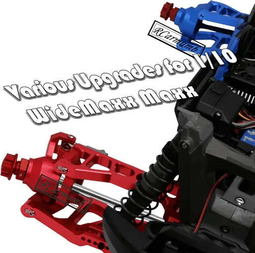 Miniatura 5 de RC Upgrades Part Steering Bellcranks para 1/10 WideMaxx Maxx, servo Saver de aluminio Draglink Hops Up Set para RC Modelo #89086-4, #89076-4, Azul