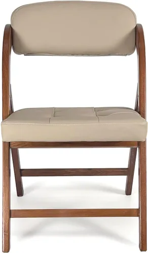 Miniatura 6 de Sillas plegables de madera con cojín, sillas plegables acolchadas para exterior, silla tapizada con asiento ancho, juego de 2 (madera fresa)