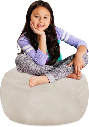 Miniatura 30 de Posh Stuffable Kids Funda de Silla Puf Rellenable para Almacenamiento de Animales de Peluche - Organizador de Juguetes Infantiles, Mediano 27