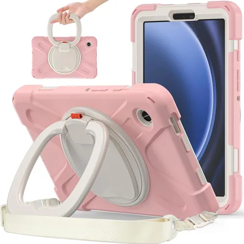 Miniatura 18 de 360 Rotation Case for Galaxy Tab ActivePro/Tab Active4 Pro/Active 5 Pro 10.1" Sturdy Cover Rotate Ring Stand Shoulder Carrying Strap Hand Strap