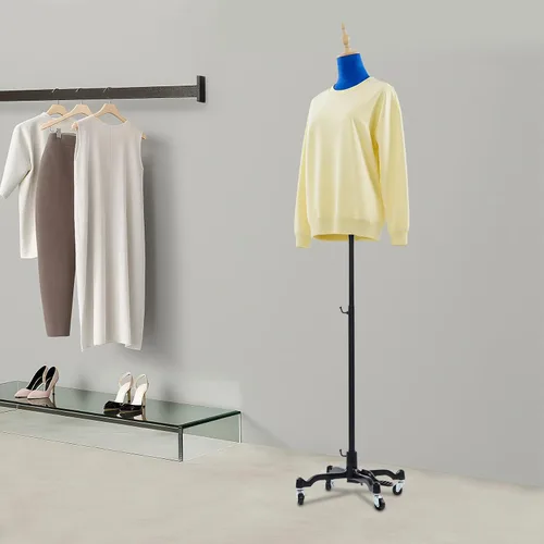 Miniatura 6 de Vestido femenino con forma de maniquí, altura ajustable de 51 a 75 pulgadas, soporte para el cuerpo, forma de vestido de costura para mujer con base
