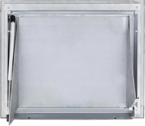 Miniatura 6 de Puerta universal de acero inoxidable compatible con ADA – Bisagra inferior, 21 pulgadas de ancho x 18 pulgadas de alto, cierre automático