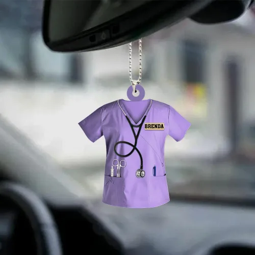 Miniatura 4 de Adorno colgante personalizado de enfermera publicado para regalos para ella - Adorno colgante para árbol de Navidad, regalo personalizado