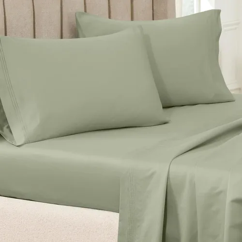 Miniatura 16 de Superior 100% algodón egipcio de 650 hilos, juego de fundas de almohada estándar de 2 piezas, una sola capa, sólido, azul bebé