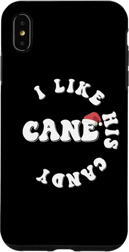 Miniatura 7 de Carcasa navideña a juego para iPhone 15 con texto en inglés "I Like His Candy Cane Parejas