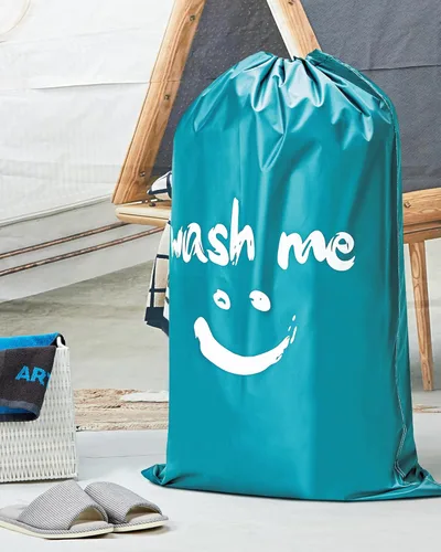 Miniatura 6 de HOMEST XL Wash Me Bolsa de Lavandería de Viaje, Organizador de Ropa Sucia, Lo Suficientemente Grande para Contener 4 Cargas de Prendas, Fácil