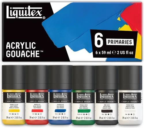 Miniatura 5 de Liquitex Pintura acrílica profesional de gouache, 6 x 2.0 fl oz (2 oz), juego de fluorescentes