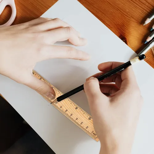 Miniatura 6 de 144 reglas de madera de 6 pulgadas, 5.9 in, 2 escalas de madera precisa, herramienta de medición de madera de doble cara para estudiantes