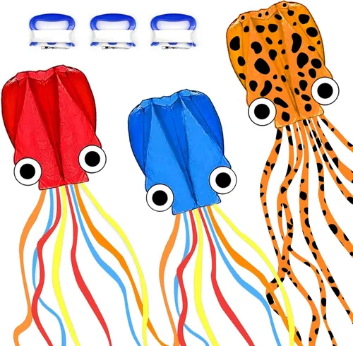 Miniatura 9 de Mint's Colorful Life Octopus Kite for Kids and Adults, Large 3D Software Octopus Kites with Long Tails, Huge Easy Flyer Kites for Beach Trip Family