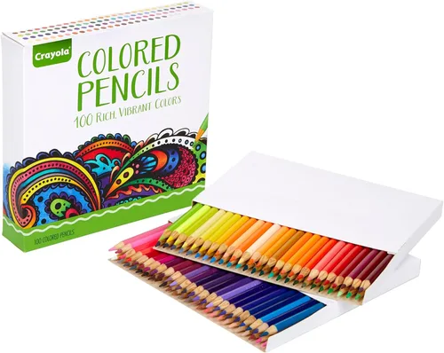 Crayola Juego de lápices de colores para adultos (100 unidades), lápices de colores de alta calidad para libros de colorear para adultos, regalos