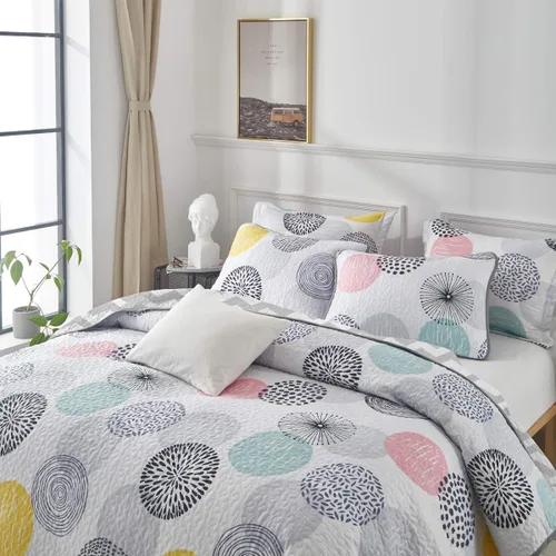 Miniatura 8 de UOZZI BEDDING Juego de edredón reversible de 3 piezas, tamaño King de 102 x 90 pulgadas, suave microfibra ligera, juego de edredón de verano, manta