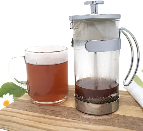 Miniatura 9 de Norpro 5581 Prensa de café/té de vidrio/cromo, 2 tazas