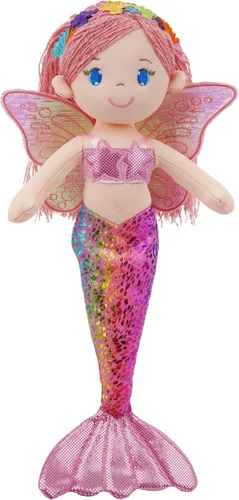 Miniatura 10 de June Garden 16.5" Sirena brillante Aurelia - Muñeca de felpa suave y brillante para regalo para niñas pequeñas