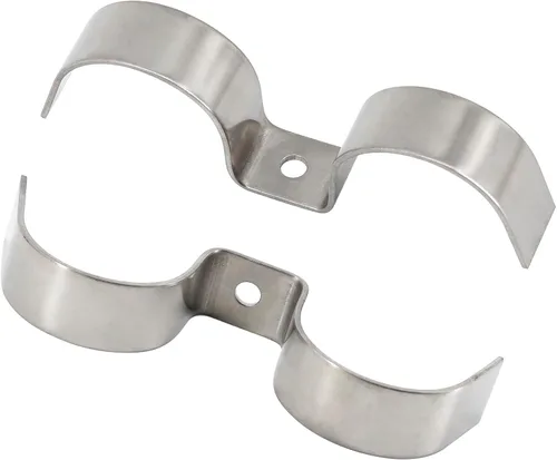 Miniatura 2 de 16Pcs 6mm 304 Stainless Steel Double Line Clamps Pipe Clamp with Screws for Pipe Tube Fixed Installation