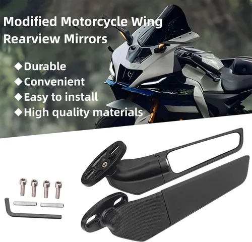 Miniatura 4 de Espejos retrovisores modificados para motocicleta, espejos laterales giratorios ajustables para Honda CBR125R CBR250R CBR300R CBR500R CBR600F4
