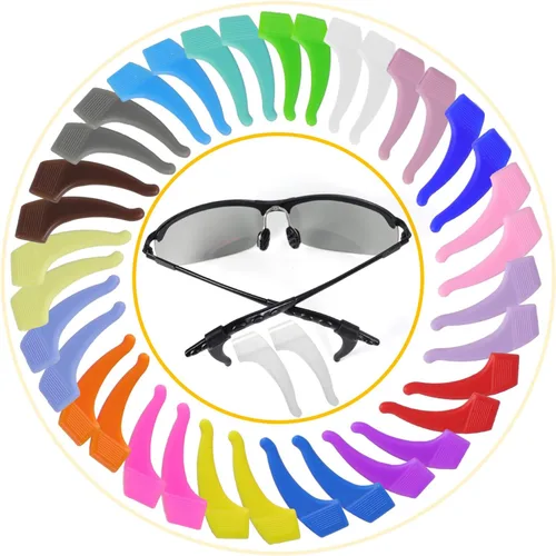 MOLDERP 20 pares (colores) para lentes de oreja para niños y adultos, soporte deportivo para correa de gafas, retenedor de gafas, soporte Multi
