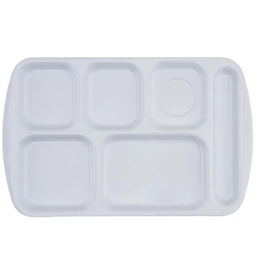 Miniatura 21 de G.E.T. Bandeja escolar para cafetería con 6 compartimentos, para zurdos, 10 x 14 pulgadas, verde bosque (paquete de 4)