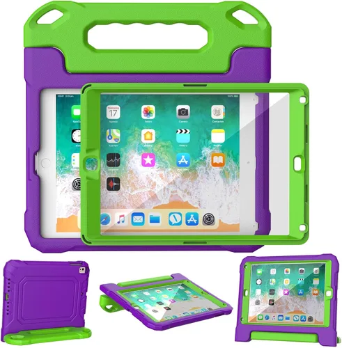 Miniatura 14 de YIHE - Funda infantil para iPad de 9.7 pulgadas con protector de pantalla, mango a prueba de golpes, funda convertible con soporte para iPad 9.7