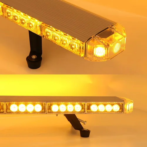 Miniatura 3 de Barra de luz estroboscópica de advertencia de emergencia para techo, color ámbar/amarillo, de bajo perfil, 86 LED, 50 pulgadas, para construcción