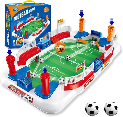 Mini juego de mesa de futbolín para niños: juguete de regalos de fútbol para niños de 3, 4, 5, 6, 7, 8 a 12 años, juegos de mesa de fútbol deportivo