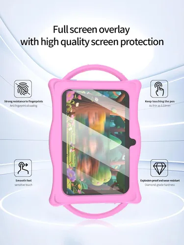 Miniatura 2 de Protector de pantalla para tablet BYANDBY Q8K Android 14 de 7 pulgadas, antiarañazos, dureza 9H, sensible al tacto, bordes redondeados 2.5D, sin