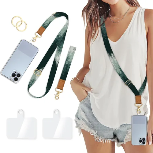 Piefly Cordón de Teléfono Cruzado para Muñeca, Cordones de Teléfono Celular Árbol del Bosque para Alrededor del Cuello Muñequera Hombro, Correa