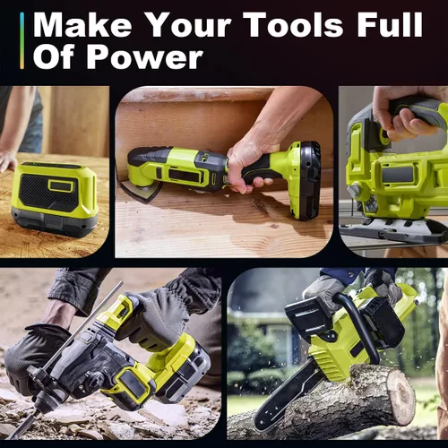 Miniatura 7 de P108 - Paquete de 2 baterías de repuesto de 7.0Ah 18V para Ryobi de 18 V, batería de litio, compatible con batería Ryobi de 18 V, P102, P103, P104