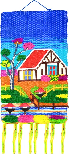 Miniatura 8 de Tarini Gallery Tapiz tejido a mano de yute para colgar en la pared, arte para ver el hogar, paisaje natural para decoración de oficina en casa