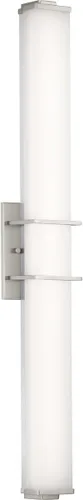 Miniatura 8 de Progress Lighting Phase 2.2 LED Collection - Lámpara de tocador de baño moderna con pantalla blanca de 36 pulgadas, níquel cepillado, 4.75 x 36.00 x