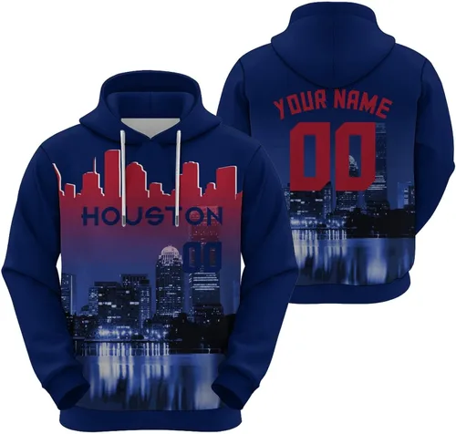 Miniatura 35 de Custom Football Hoodies City Night Skyline Personalized Sweatshirt Name Number Fan Gift Pullover for Men Women Youth