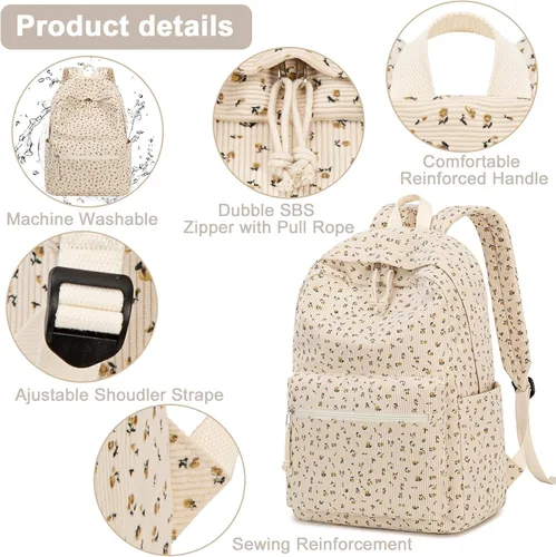 Miniatura 9 de BTOOP Mochila Escolar para Adolescentes Grande de Cordobesa, Bolsa de Libros Liviana para Niñas y Niños, Mochila Casual para Escuela Secundaria