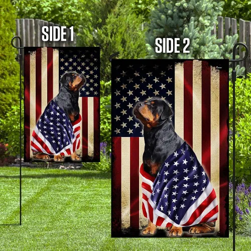 Miniatura 8 de FLAGWIX Bandera estadounidense Rottweiler Bandera patriota estadounidense v5, bandera de casa (29.5 x 39.5 pulgadas), banderas de Estados Unidos