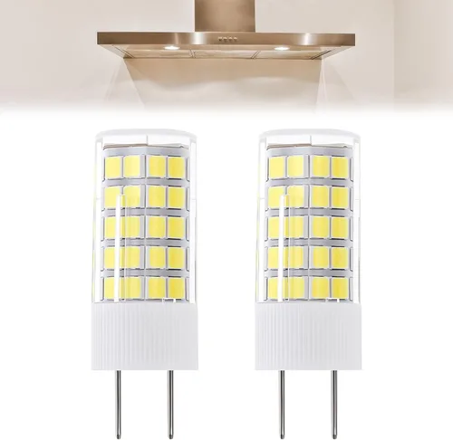 Bombilla LED de vidrio G8 para microondas equivalente a 50 W, 130 V, 5 W, 500 lm, luz blanca diurna, compatible con campana de microondas GE Samsung