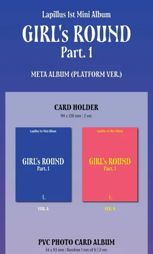 Miniatura 2 de DREAMUS Lapillus GIRL's ROUND Part.1 Plataforma Versión Aleatoria Tarjetero+1p PVC PhotoCard Álbum+2p Autógrafo Mensaje PhotoCard+Folleto
