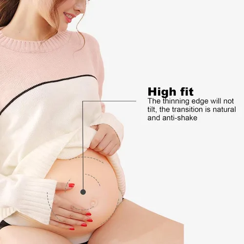 Miniatura 4 de Vientre falso de embarazo, silicona artificial flexible para adultos, vientre falso para embarazadas, vientre falso para embarazo, abdomen falso
