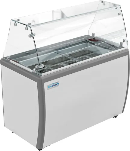 Miniatura 14 de KoolMore Congelador de exhibición de gabinete de inmersión de gelato de 26 pulgadas y 5 bandejas con puerta corrediza de vidrio, 6 pies cúbicos