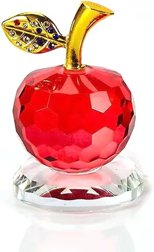 Miniatura 6 de LOTOWELZON Figura base de 1.969 in/1.97 pulgadas, figura de manzana de cristal, decoración del hogar, adorno de pisapapeles de cristal K9