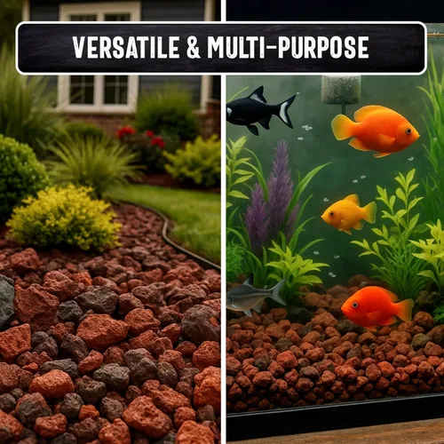 Miniatura 9 de FryOilSaver Co. - Rocas de lava volcánica natural de 7 libras para fogatas de gas y parrilla, piedras para chimeneas de propano en interiores