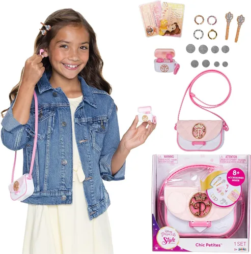 Colección de Estilo Disney Princess Bolso - Bolso Pequeño y Elegante A de Juego de Simulación - Mini Bolso de Vinilo Suave para Niñas de 3 Años en