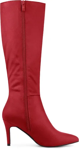 Miniatura 7 de Allegra K Botas altas hasta la rodilla con tacón de aguja puntiagudo para mujer
