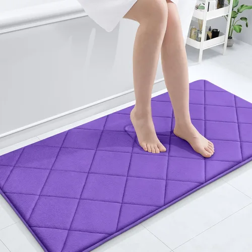 Miniatura 31 de OLANLY Tapete de baño de espuma viscoelástica de 24 x 16 pulgadas, ultra suave y absorbente, lavable a máquina, cómodo tapete de baño para suelo