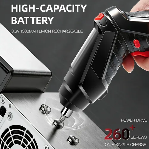 Miniatura 2 de Goldsea Destornillador eléctrico inalámbrico Destornillador pequeño 3.5N.m 4V 1500mAh Batería 10pcs (TY002-L)