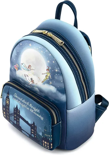 Miniatura 2 de Loungefly Disney Peter Pan Second Star Glow - Bolso de hombro con doble correa para mujer, Multi