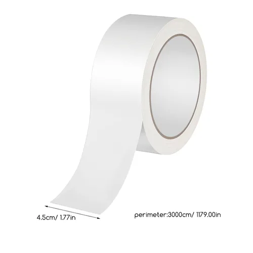Miniatura 5 de TEHAUX 2 rollos de cinta de papel kraft, cinta de embalaje de papel blanco, 1.772 in x 98.4 ft, grabable, sin recubrimiento, mate y autoadhesivo