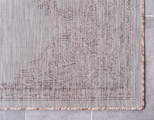 Miniatura 8 de Unique Loom Outdoor Traditional Collection - Alfombra de área antigua (4 pies 1 pulgada x 6 pies 1 pulgada, rectangular, beige y negro)