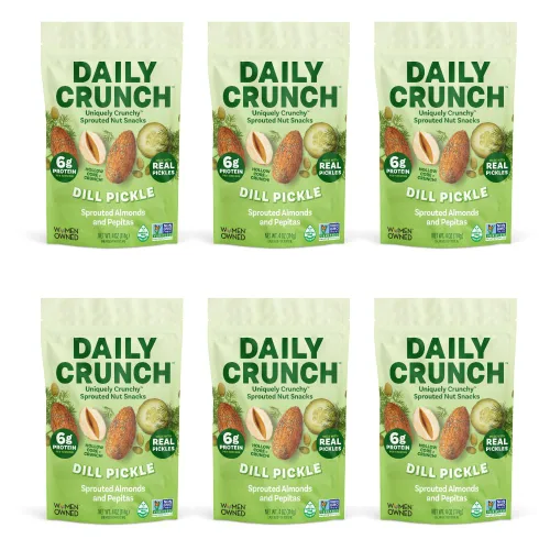 Miniatura 19 de Daily Crunch Almendras germinadas y nueces deshidratadas para un crujido único, apto para dieta cetogénica, sin OMG, sin gluten, 4 onzas