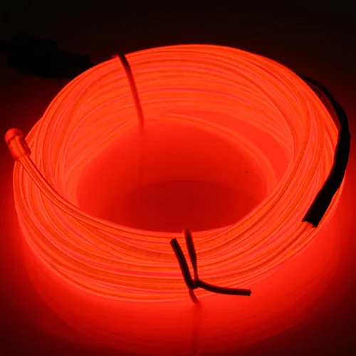 Miniatura 20 de JIGUOOR - Tira de luces de neón brillantes con cable EL y paquete de baterías, de 9.8 pies, 360 ° de iluminación, para bricolaje, festivales, Azul